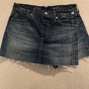 AG Adriano Goldschmied Dark Blue Denim Skort